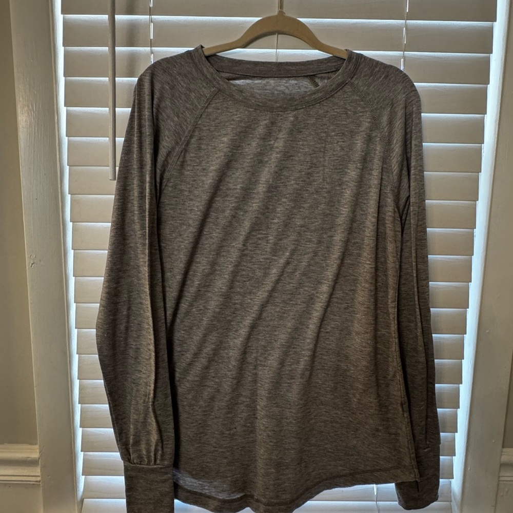 Long-Sleeve Crewneck Shirt - Gray